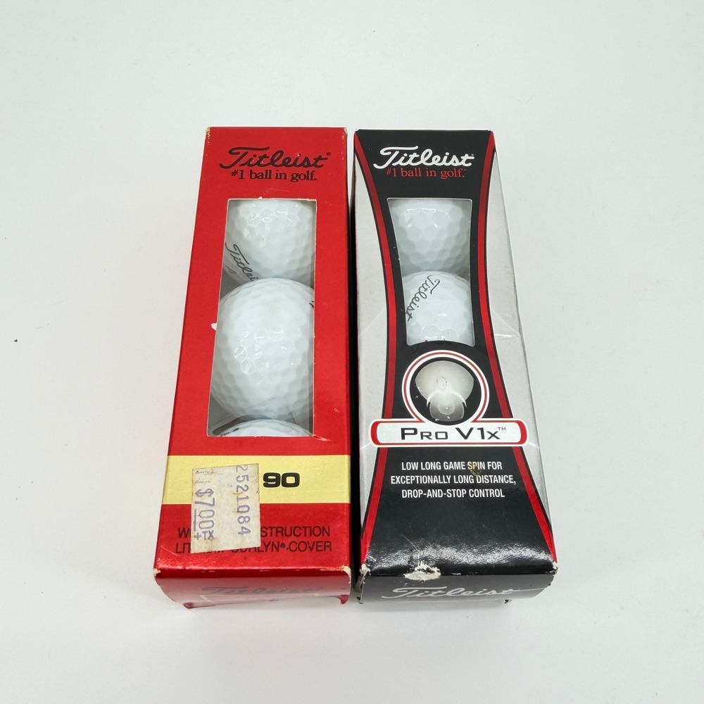 Titleist Pro V1x and DT 90Golf Balls White - No Logos - 2 Sleeves 6 Total Balls